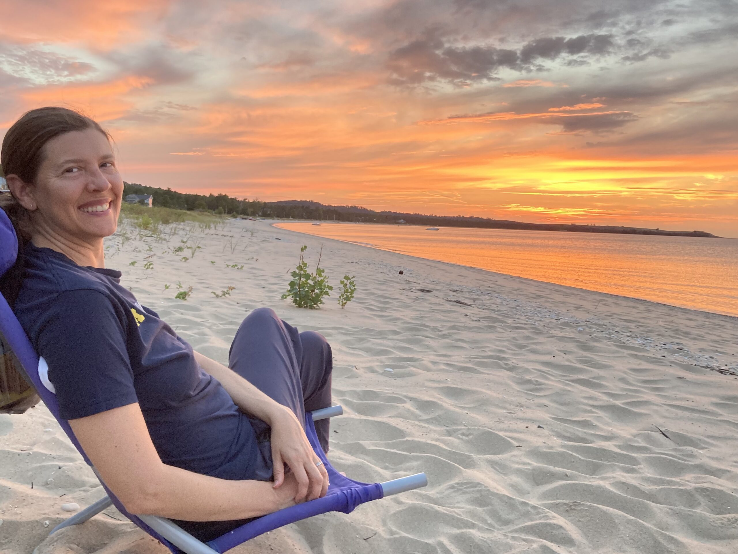 lake michigan sunset